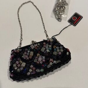 Vintage Comeco Beaded Mini Purse with 2 sizes chain straps